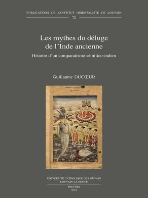 cover image of Les mythes du deluge de l'Inde ancienne